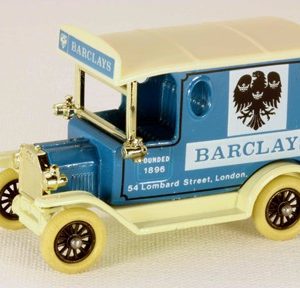 Lledo Days Gone DG633 Model T" Van Barclay Bank"