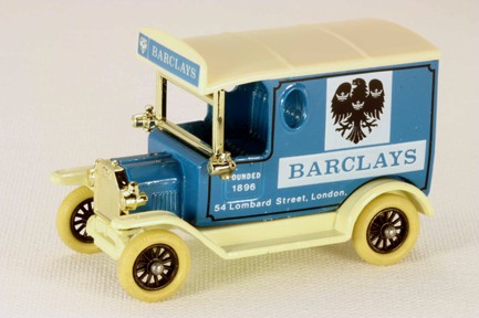 Lledo Days Gone DG633 Model T" Van Barclay Bank"