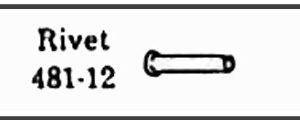 LIONEL PART 481-12 rivet for collector roller