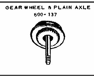 LIONEL PART 600-137 gear wheel and axle assembly