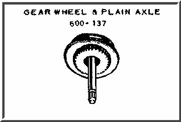 LIONEL PART 600-137 gear wheel and axle assembly