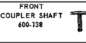 LIONEL PART 600-138 front coupler shaft