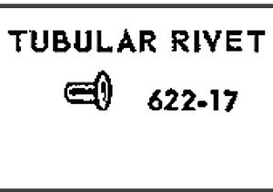 LIONEL PART 622-17 tubular rivet .087 x .1875
