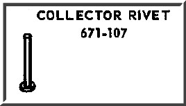 LIONEL PART 671-107 collector arm rivet