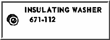 LIONEL PART 671-112 collector insulating washer - fiber