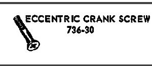 LIONEL PART 736-30 eccentric crank screw 4-40 x 5/8F