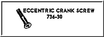 LIONEL PART 736-30 eccentric crank screw 4-40 x 5/8F