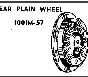 LIONEL PART 1001M-57 rear plain wheel