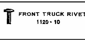 LIONEL PART 1120-10 rivet for front truck
