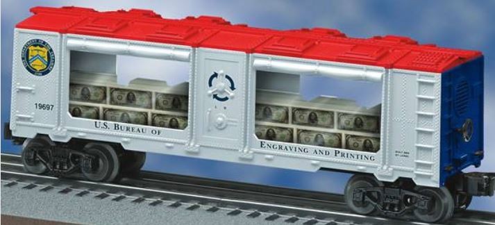 LIONEL 19697 US BUREAU OF ENGRAVING AND PRINTING MINT CAR