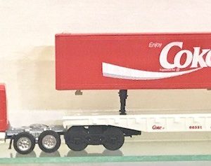 K-LINE K-66321TT COKE HEAVY HAULER TRACTOR TRAILER TRUCK WITH FLAT BED