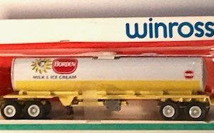 WINROSS BORDEN MILK AND ICE CREAM TRACTOR AND TANKER TRUCK