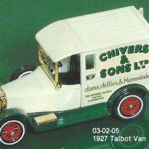 MATCHBOX Y-5 MODELS OF YESTERYEAR CHIVERS AND SONS LTD 1927 TALBOT VAN
