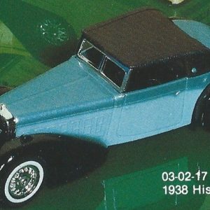 MATCHBOX Y-17 MODELS OF YESTERYEAR 1938 HISPANO SUIZA CAR
