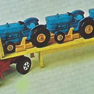 MATCHBOX K-20 FORD TRACTOR TRANSPORTER WITH THREE TRACTORS