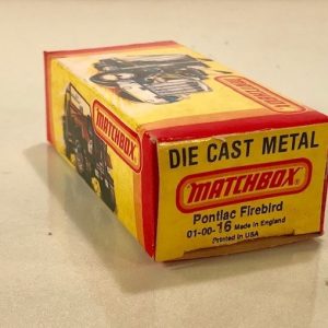 MATCHBOX 16 PONTIAC FIREBIRD CAR EMPTY BOX