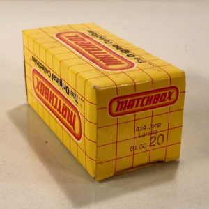 MATCHBOX 20 4X4 JEEP LAREDO EMPTY BOX