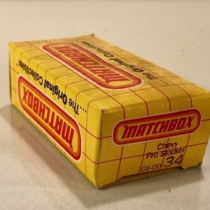 MATCHBOX 34 CHEVY PRO STOCKER CAR EMPTY BOX