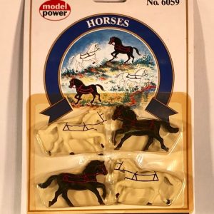 MODEL POWER 6059 HORSE FIGURES O GAUGE