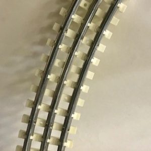 K-LINE K-616WH O GAUGE WHITE CURVE PLASTIC AND METAL TRACK
