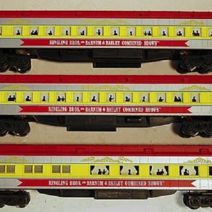 K-LINE K83-0093, K83-0094 AND K-83-0095 RINGLING BROTHERS AND BARNUM AND BAILEY CIRCUS PASSENGER CARS