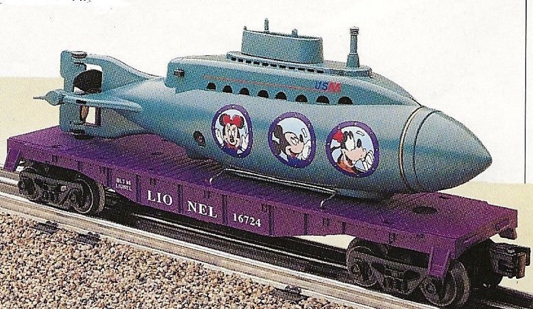 LIONEL 16724 DISNEY MICKEY AND FRIENDS OPERATING SUBMARINE CAR