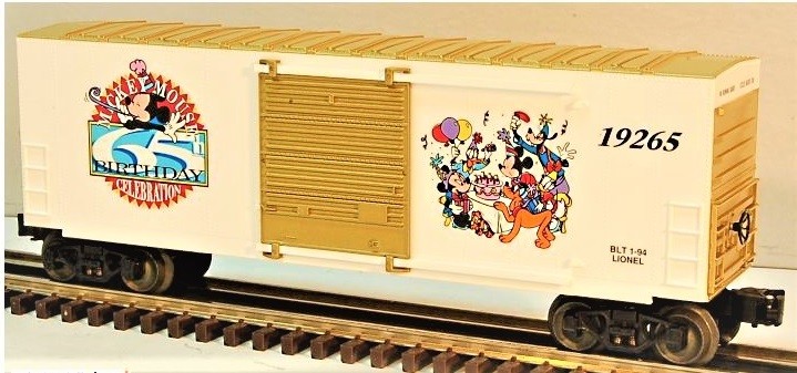 LIONEL 19265 MICKEY MOUSE 65TH ANNIVERSARY HI-CUBE BOXCAR