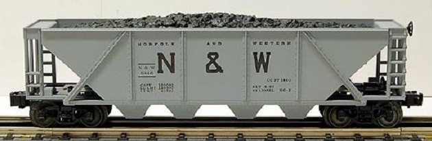 LIONEL 19329 NORFOLK AND WESTERN 4 BAY HOPPER WITH COAL