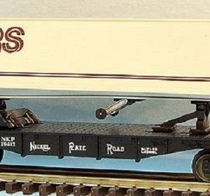 LIONEL 19411 NICKEL PLATE ROAD FLATCAR WITH SEARS TRAILER