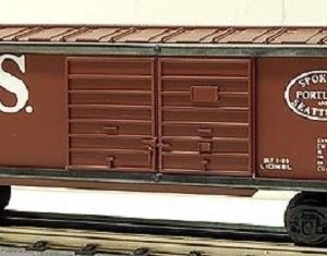 LIONEL 19213 SPOKANE PORTLAND AND SEATTLE DOUBLE DOOR BOXCAR