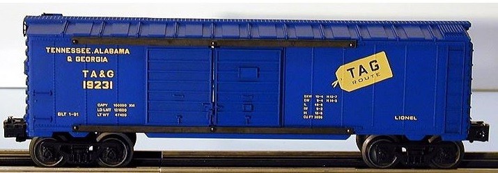 LIONEL 19231 TENNESSEE ALABAMA AND GEORGIA DOUBLE DOOR BOXCAR