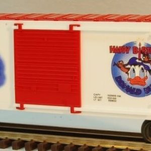 LIONEL 19242 DONALD DUCK 50TH ANNIVERSARY HI CUBE BOXCAR