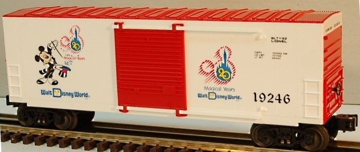 LIONEL 19246 DISNEY WORLD 20TH ANNIVERSARY HI CUBE BOXCAR