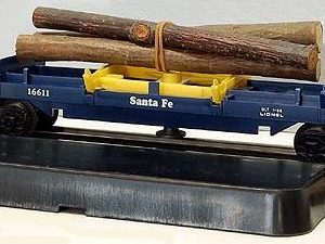 LIONEL 16611 SANTA FE LOG DUMP CAR