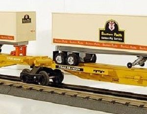 LIONEL 16345 SOUTHERN PACIFIC TRANSPORTATION COMPANY FLATCAR SET WITH TRAILERS