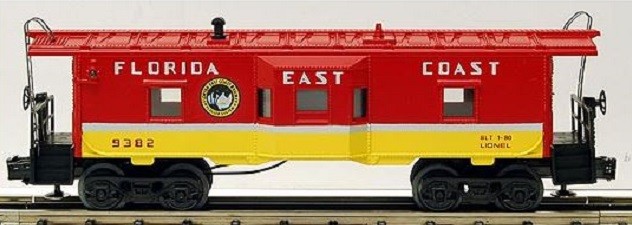 LIONEL 6-9382 FLORIDA EAST COAST BAY WINDOW ILLUMINATED CABOOSE