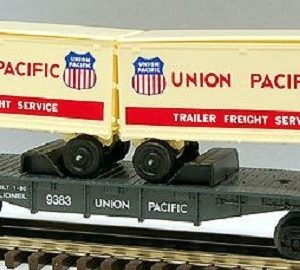 LIONEL 6-9383 UNION PACIFIC FLATCAR WITH TRAILERS
