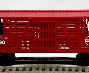LIONEL 6-9280 SANTA FE OPERATING HORSES STOCK CAR - O27 GAUGE
