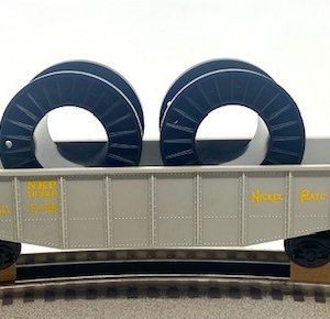 LIONEL 16328 NICKEL PLATE ROAD GONDOLA WITH CABLE REELS