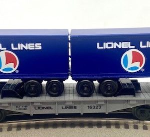 LIONEL 16323 LIONEL LINES FLATCAR WITH TRAILER