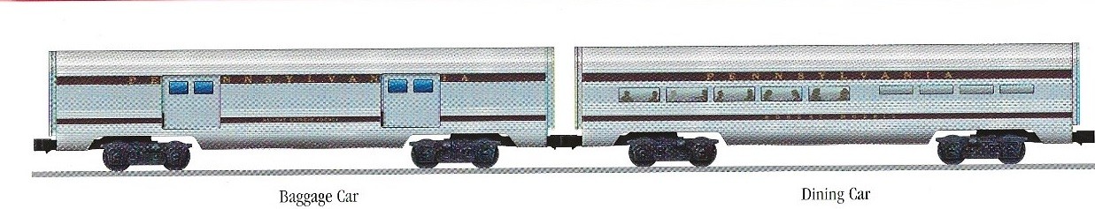 LIONEL 39154 PENNSYLVANIA RAILROAD CONGRESSIONAL ALUMINUM PASSENGER CARS - 2 PACK