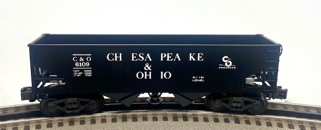 LIONEL 6-6109 CHESEAPEAKE AND OHIO OPERATING HOPPER