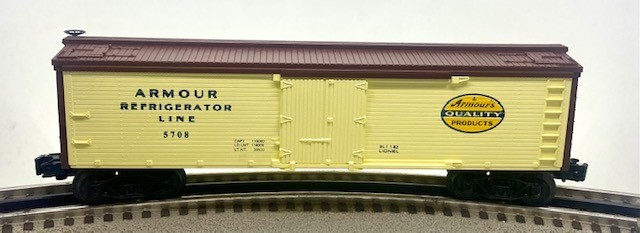 LIONEL 6-5708 ARMOUR REFRIGERATOR LINE WOODSIDED REEFER