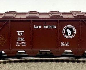 LIONEL 6-6102 GREAT NORTHERN COVERED QUAD HOPPER