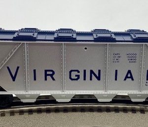 LIONEL 6-9134 VIRGINIAN COVERED QUAD HOPPER