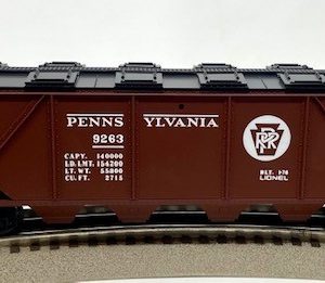 LIONEL 6-9263 PENNSYLVANIA RAILROAD COVERED QUAD HOPPER