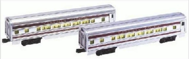 LIONEL 39106 CANADIAN PACIFIC STREAMLINED ALUMINUM PASSENGER CARS - 2 PACK