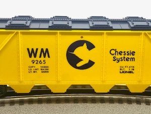 LIONEL 6-9265 CHESSIE SYSTEM COVERED QUAD HOPPER