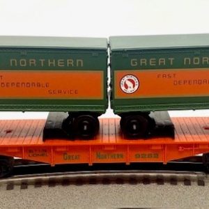 LIONEL 6-9282 GREAT NORTHERN FLATCAR WITH TRAILERS