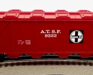 LIONEL 6-9322 SANTA FE COVERED QUAD HOPPER